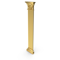 Decorative Column Golden PNG & PSD Images