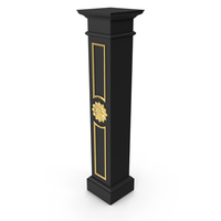 Decorative Column Black Gold PNG & PSD Images