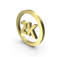 Gold Circular 2K Icon PNG & PSD Images