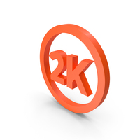 Orange Circular 2K Icon PNG & PSD Images