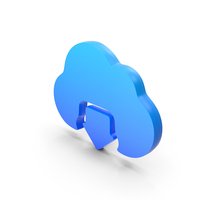 Blue Cloud Download Symbol PNG & PSD Images