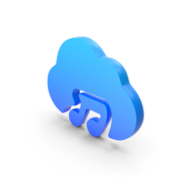 Blue Cloud Music Symbol PNG & PSD Images