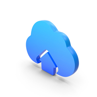 Blue Cloud Upload Symbol PNG & PSD Images
