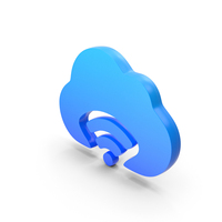 Blue Cloud WiFi Symbol PNG & PSD Images