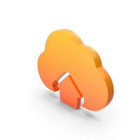 Orange Cloud Upload Symbol PNG & PSD Images