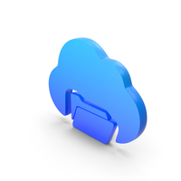 Blue Cloud Folder Symbol PNG & PSD Images