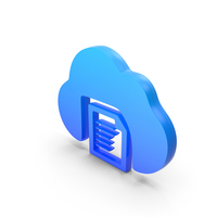 Blue Cloud Note Symbol PNG & PSD Images