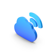 Cloud Web Icon WIFI Share Signal Blue PNG & PSD Images
