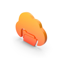 Orange Cloud Folder Symbol PNG & PSD Images
