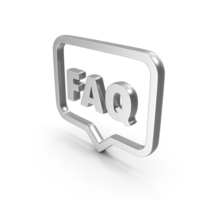 Silver FAQ Chat Icon PNG & PSD Images