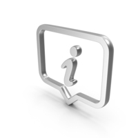 Silver Chat Information Icon PNG & PSD Images