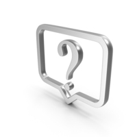 Silver Question Mark Chat Icon PNG & PSD Images