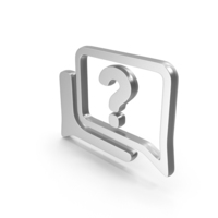 Silver Question Mark Chat Sign PNG & PSD Images
