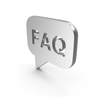 Silver FAQ Chat Icon PNG & PSD Images
