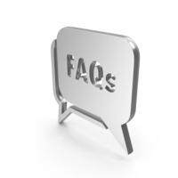 Silver FAQs Chat Sign PNG & PSD Images