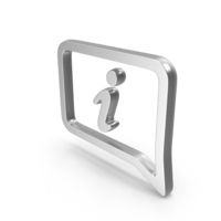 Silver Information Chat Symbol PNG & PSD Images