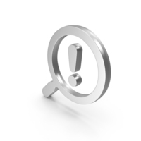 Silver Exclamation Mark Search Symbol PNG & PSD Images