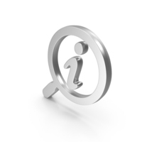 Silver Information Search Icon PNG & PSD Images