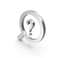 Silver Question Mark Search Symbol PNG & PSD Images