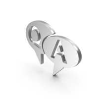 Silver Question Answer Chat Symbol PNG & PSD Images