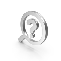 Silver Question Mark Search Symbol PNG & PSD Images