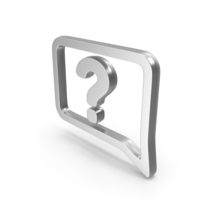 Silver Question Mark Square Chat Symbol PNG & PSD Images