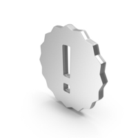 Silver Warning Exclamation Mark Icon PNG & PSD Images