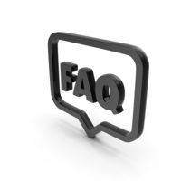 Black FAQ Chat Icon PNG & PSD Images