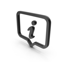Black Information Chat Icon PNG & PSD Images