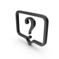 Chat Question Mark Icon Black PNG & PSD Images