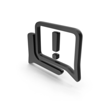 Black Exclamation Mark Chat Symbol PNG & PSD Images