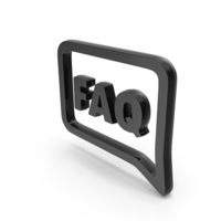 Black FAQ Square Chat Symbol PNG & PSD Images