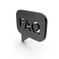 Black FAQ Chat Symbol PNG & PSD Images