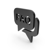 Black FAQ Chat Sign PNG & PSD Images