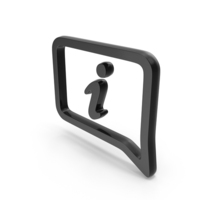 Black Information Square Chat Icon PNG & PSD Images