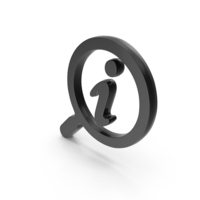 Black Information Search Icon PNG & PSD Images