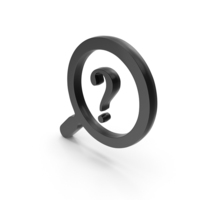 Black Question Mark Search Icon PNG & PSD Images