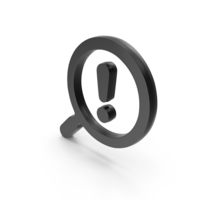 Magnify Search Find Exclamation Mark Black PNG & PSD Images
