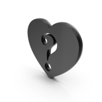 Question Help Heart Black PNG & PSD Images