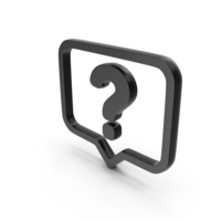 Black Question Mark Chat Icon PNG & PSD Images