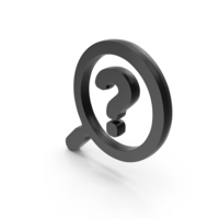 Black Question Mark Search Symbol PNG & PSD Images