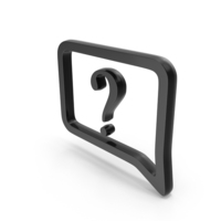 Black Question Mark Square Chat Symbol PNG & PSD Images