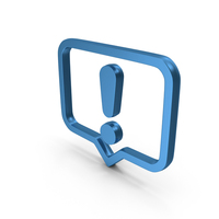 Blue Exclamation Mark Chat Icon PNG & PSD Images