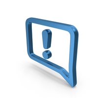 Blue Exclamation Mark Square Chat Symbol PNG & PSD Images