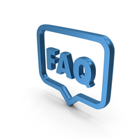Blue FAQ Chat Icon PNG & PSD Images
