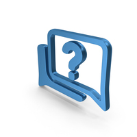 Blue Question Mark Chat Icon PNG & PSD Images
