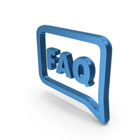 Blue FAQ Square Chat Symbol PNG & PSD Images