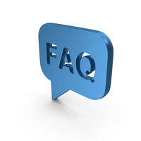 Blue FAQ Chat Symbol PNG & PSD Images