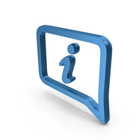 Blue Square Information Chat Symbol PNG & PSD Images