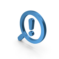 Blue Exclamation Mark Search Icon PNG & PSD Images